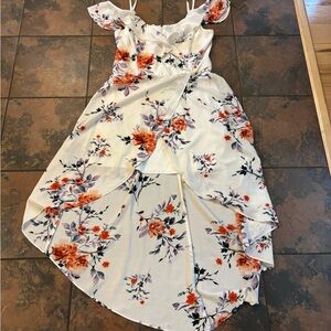 $3 SALE by & by White and Purple Floral Dress